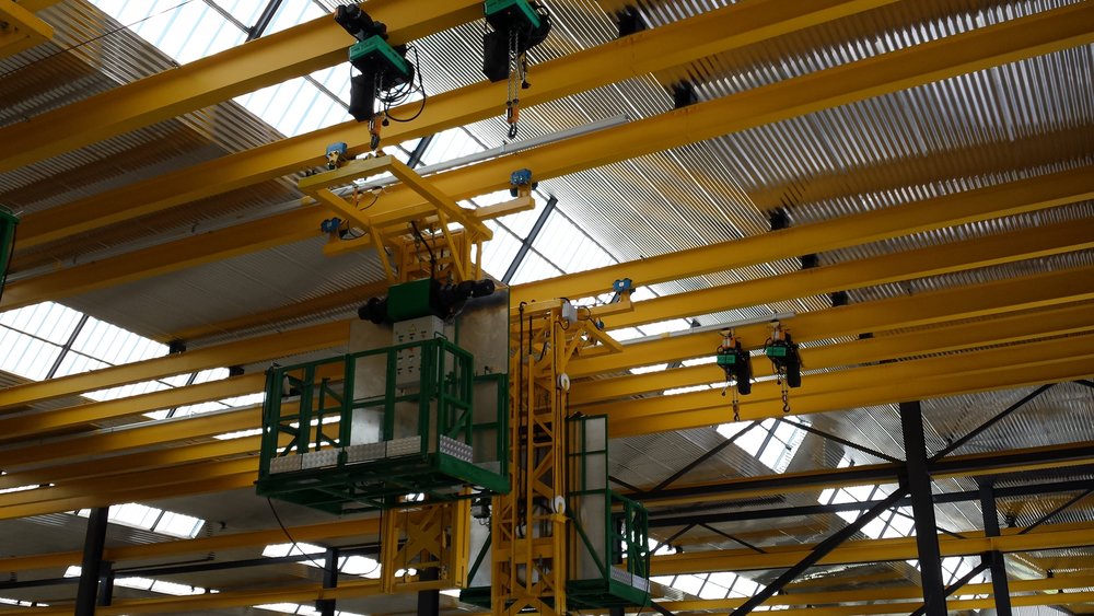 Des palans VERLINDE installés dans un nouveau centre de maintenance des trains en Espagne